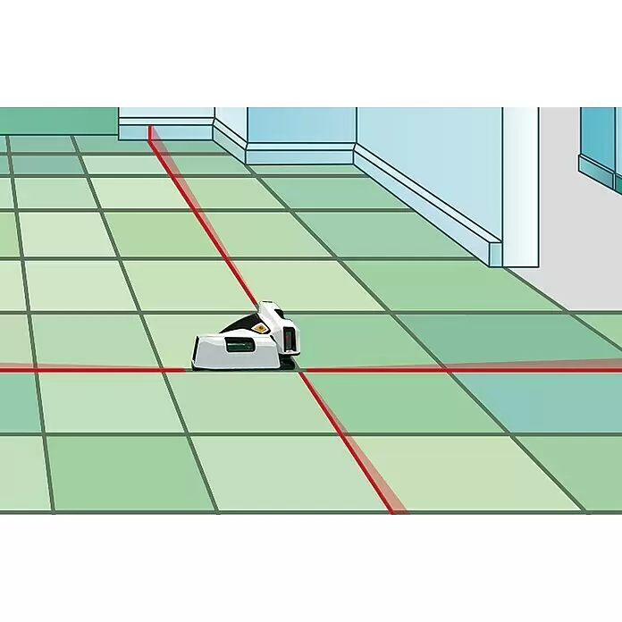 Laserliner Linienlaser SuperSquare-Laser 4 - Max. Arbeitsbereich: 15 m, Messgenauigkeit: 0,5 mm/m - Anwendungsbeispiel