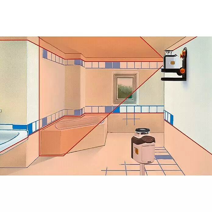Laserliner Kreuzlinienlaser SmartLine-Laser Set - Max. Arbeitsbereich: 20 m - Anwendungsbeispiel