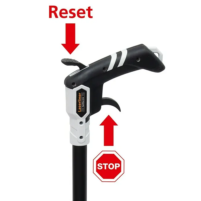 Laserliner Messrad RollPilot - Messbereich: 0 - 9999,9 m - Laserliner RollPilot S12 Messrad mit Reset Taste und Stoppschild zur präzisen Entfernungsmessung.