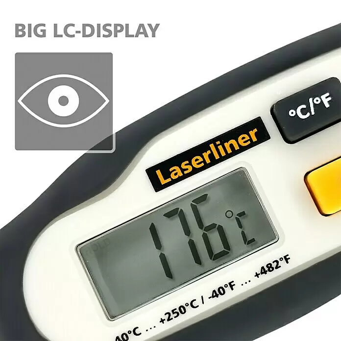 Laserliner Temperaturmessgerät Thermotester - Messbereich: -40 °C bis +250 °C - Detailaufnahme