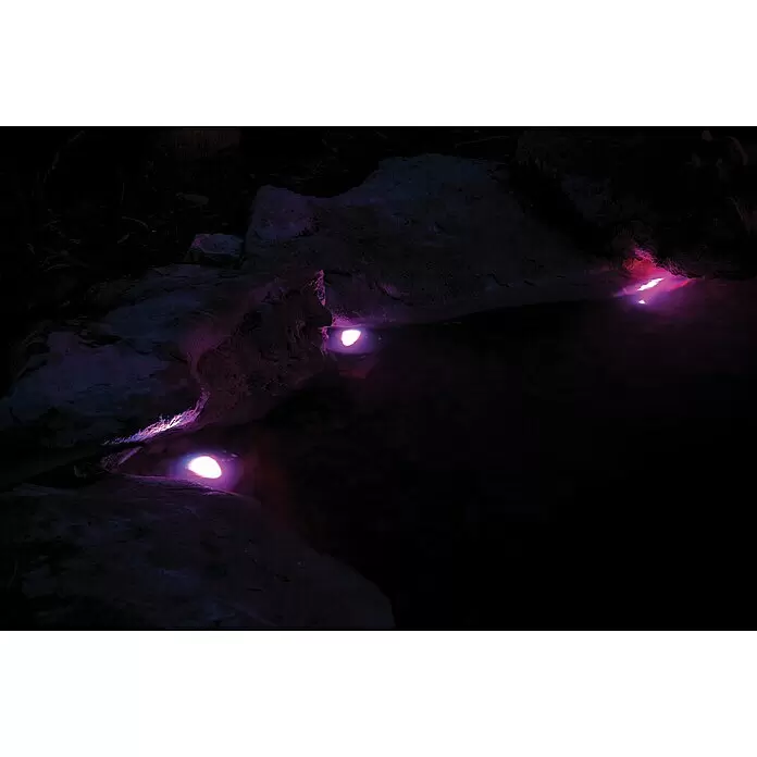 Pontec Teichbeleuchtung PondoStar LED - 3 Stk., Lichtfarbe: RGB - Stimmungsaufnahme