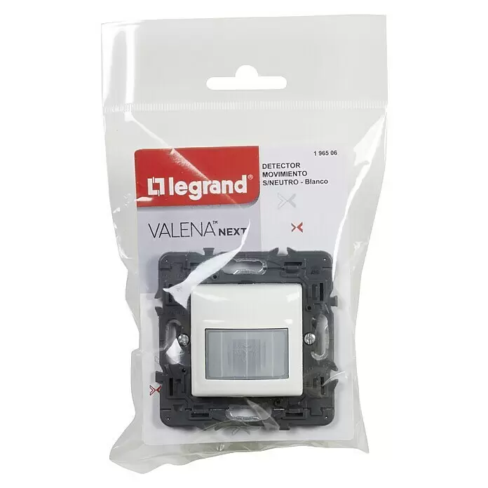 Legrand Valena Next Detector de movimiento por infrarrojos Eco - Blanco - Detector de movimiento Legrand Valena Next blanco en empaque transparente.
