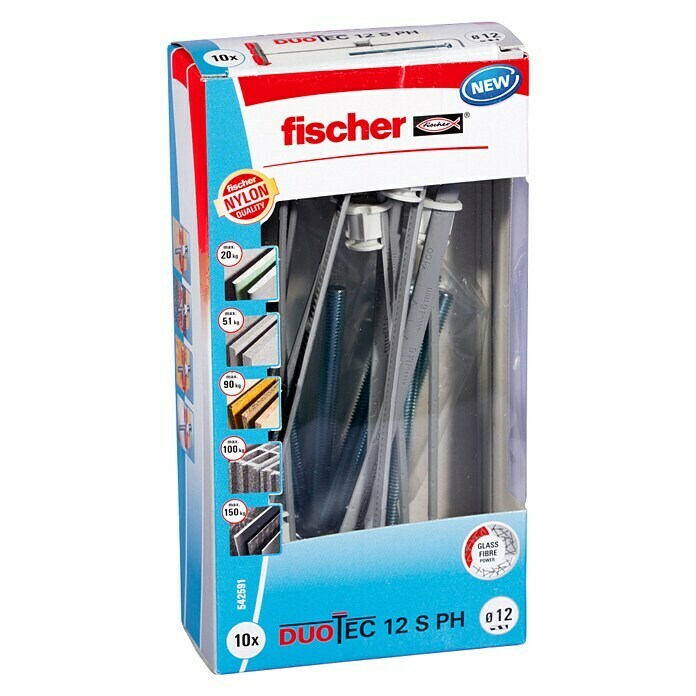 Fischer Duotec Kippdübel-Set 12 S PH10 Stk., Länge Dübel: 60 mm Diagonal View