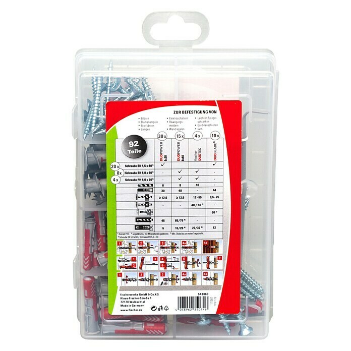 Fischer Schrauben- & Dübel-Set Duoline Meister-Box (91 -tlg.) | BAUHAUS