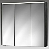 Sieper LED-Spiegelschrank KHX 80 (B x H: 80 x 74 cm, Mit Beleuchtung, MDF, Schwarz)