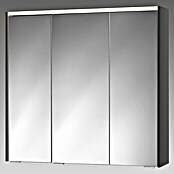 Sieper LED-Spiegelschrank KHX 80 (B x H: 80 x 74 cm, Mit Beleuchtung, MDF, Anthrazit)