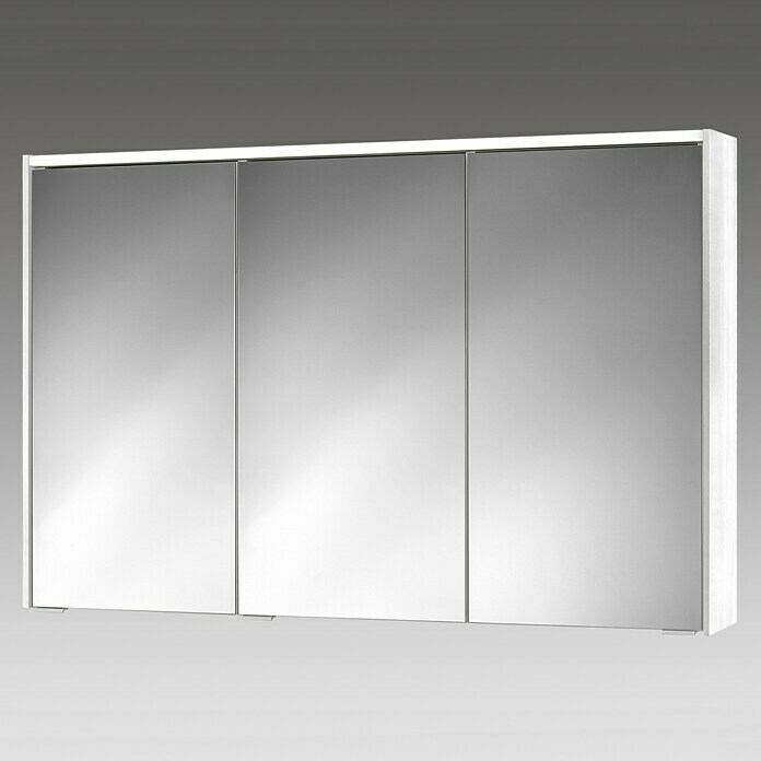 Sieper LED-Spiegelschrank KHX 120 (B x H: 120 x 74 cm, Mit Beleuchtung, MDF, Holzdekor weiß)