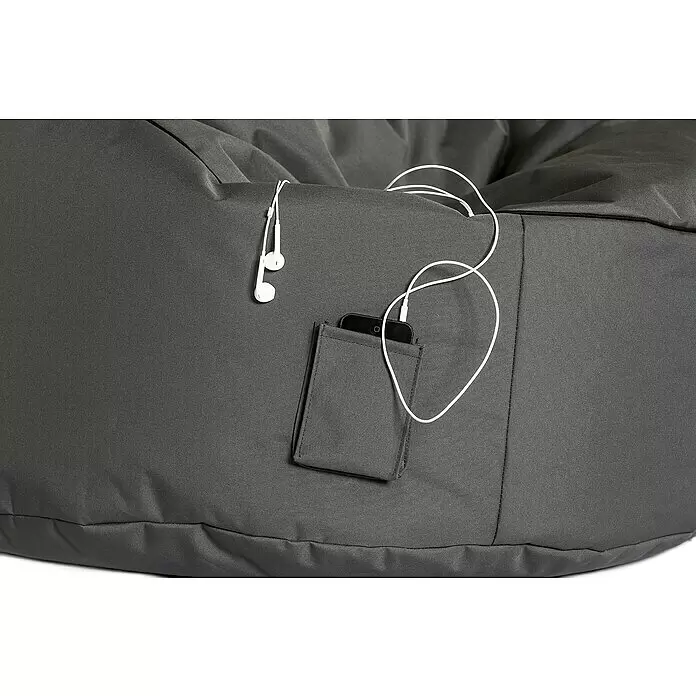 Sitzsack Swing Scuba Set inkl. Dotcom - 95 x 90 cm, Anthrazit, 100 % Polyester/100 % Polyvinylchlorid - Detailaufnahme