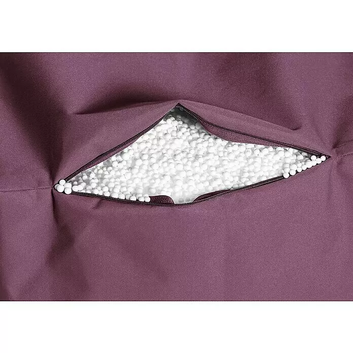 Sitzsack Bigbag Brava - 170 x 130 cm, Aubergine, 100 % Polyester - Detailaufnahme