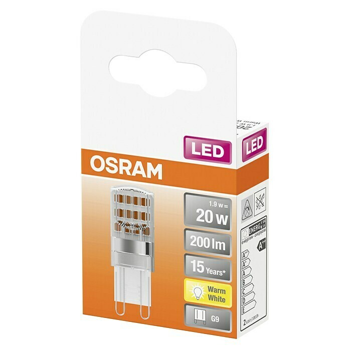 Osram Star LED-Leuchtmittel Pin G9 (1,9 W, G9, Lichtfarbe: Warmweiß, Nicht Dimmbar, Eckig)