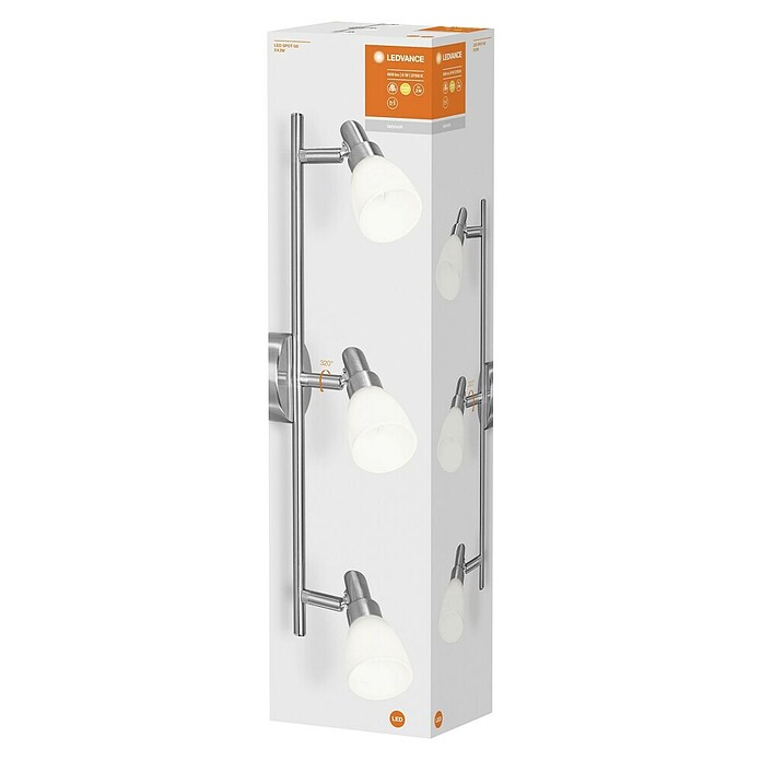 Osram Regleta LED (3 × 2 W, Color: Blanco/Plateado, L x An x Al: 46,5 x 8 x 16 cm)