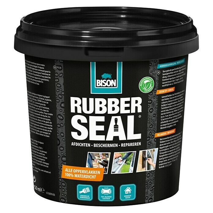Afbeelding van Bison Rubber Seal Dikke bitumencoating Pot 750 ml Waterdicht