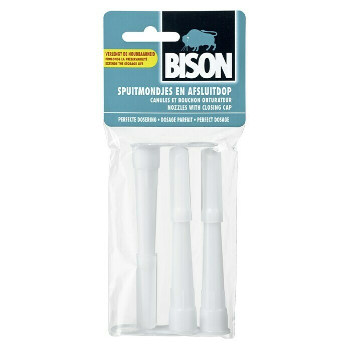 Afbeelding van Bison Set spuitmondjes 3 stuks Wit