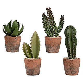 Planta artificial Cactus (Altura: 23 cm, Verde, Plástico)