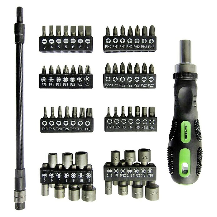 Iskra ERO Set bitov ERO HTS-58  (58 -del.) | 2550 - Bits | BCDA - Zubeh Bohrm/Bohrhämmer/Akkumasch | BCD - Maschinenzubehör | BC - Maschinenzubehör | B - Werkz/Masch/Maschzubeh/Auto | BAUHAUS