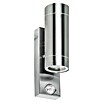 Starlux LED-Außenwandleuchte Dundee (6 W, 6 x 9,5 x 22 cm, Silber, IP44, Anzahl Leuchtmittel: 2 Stk., Bewegungsmelder) | BAUHAUS