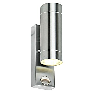Starlux LED-Außenwandleuchte Dundee (6 W, 6 x 9,5 x 22 cm, Silber, IP44, Anzahl Leuchtmittel: 2 Stk.)