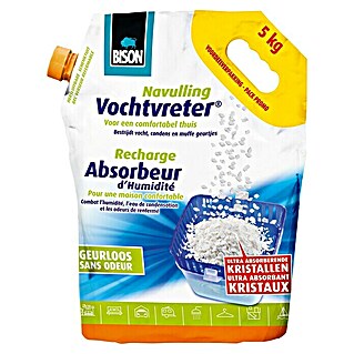Bison Vochtvreter Luchtontvochtiger, navulverpakking Zak 5 kg (Geurloos)