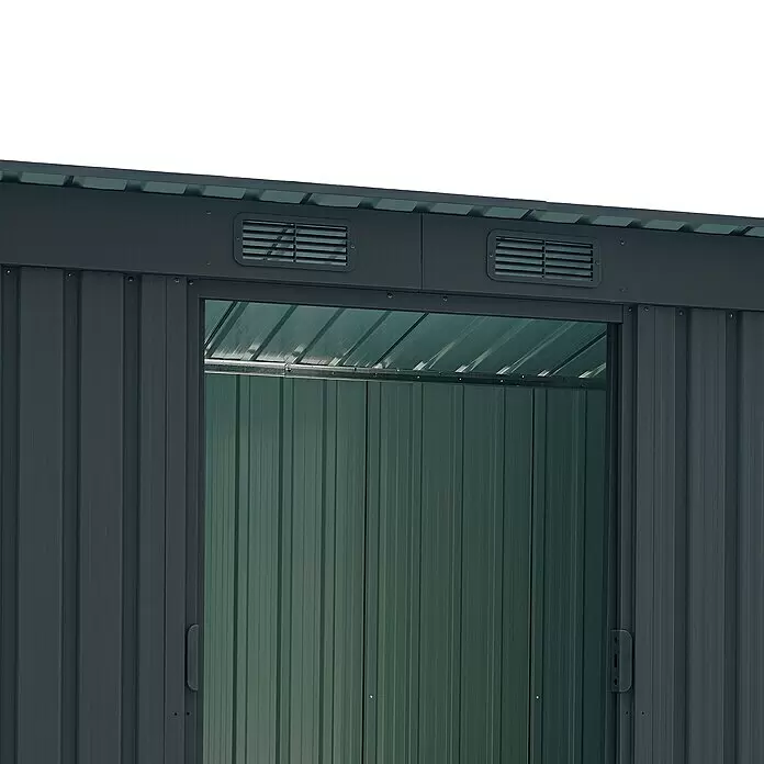 Pergart Gerätehaus Leipzig II - 217 cm, 110 cm, Stahl, Anthrazit - Detailaufnahme