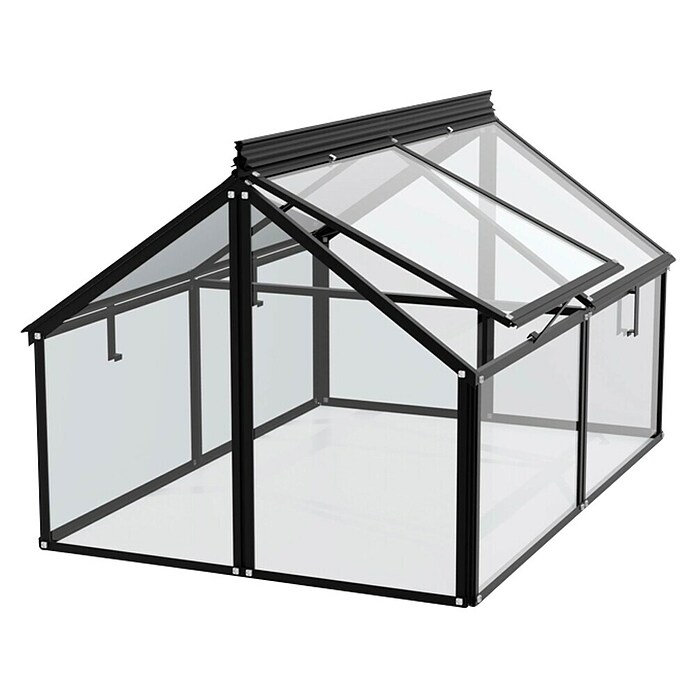 Vitavia Frühbeet Gaia Jumbo (L x B x H: 119,3 x 83,1 x 71,9 cm, Schwarz, Sicherheitsglas) | BAUHAUS