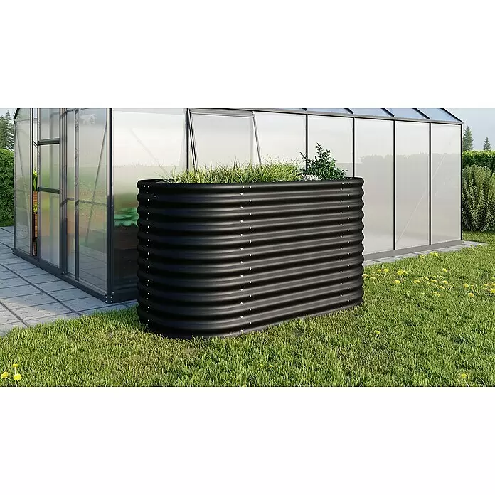Vitavia Hochbeet Terra 858 - 162 x 82 x 85,8 cm, Zincalume®, Schwarz - Stimmungsaufnahme
