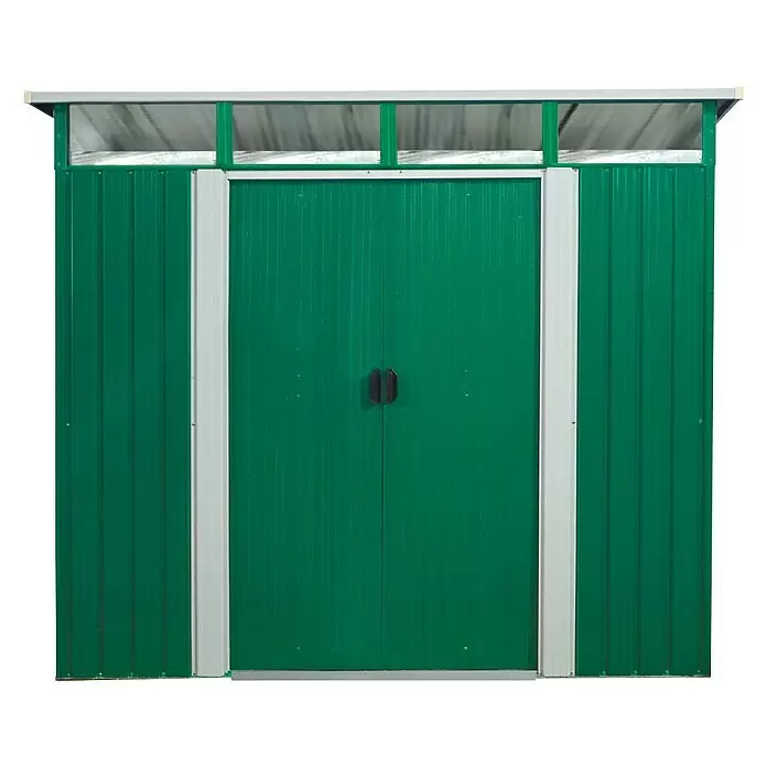 Pergart Gerätehaus Lübeck - 238 cm, 278 cm, Stahl, Tanne - Vorderansicht