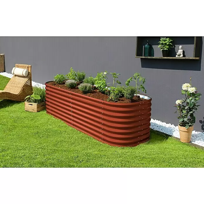 Vitavia Hochbeet-Erweiterung Stretched 630 - 80 x 63 cm, Farbe: Rubin - Stimmungsaufnahme
