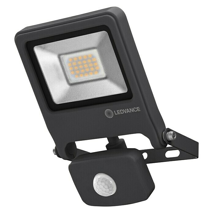 Ledvance LED-Strahler Endura FloodAnthrazit, Sensor, 20 W, IP44 Diagonal View