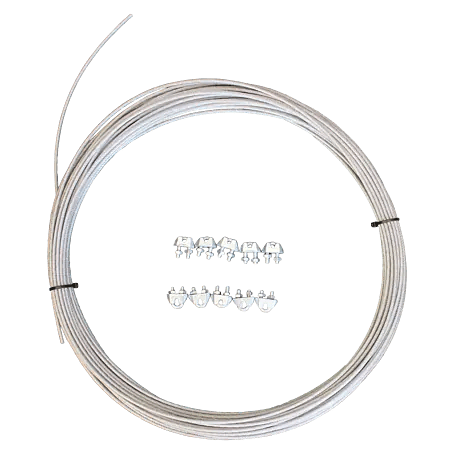 Produktbild von JAYZUUM 81-teiliges Stahlseil-Set – 3 Mm X 35 M, 304 Edelstahl Mit PVC-Beschichtung, Inkl. Drahtschneider & Zubehör Für Pflanzen, Gardinen & Zäune