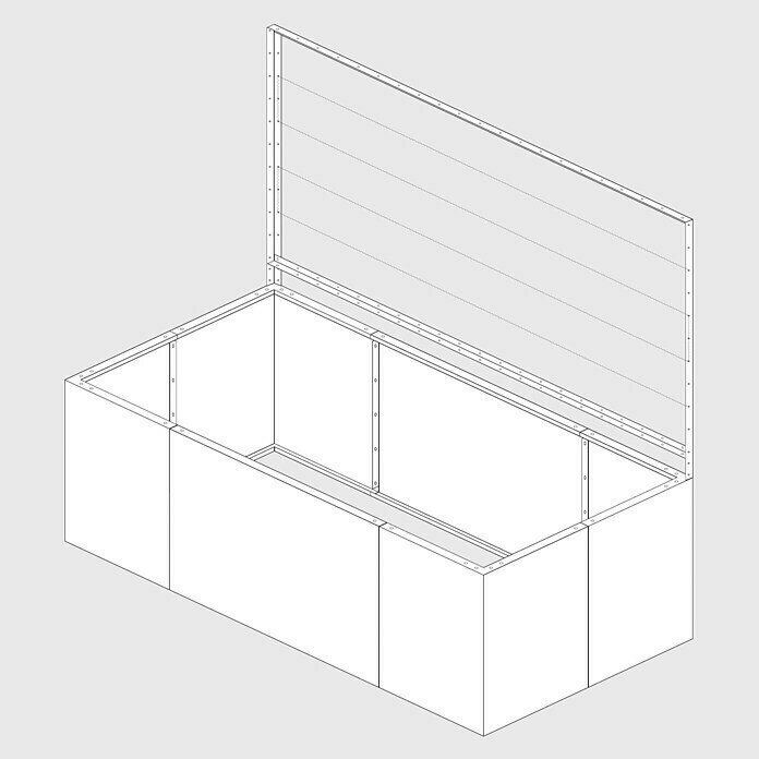 Palatino RankhilfeCortenstahl, Passend für: Palatino Urban Hochbeet 2 m Länge, Höhe: 113 cm Sketch