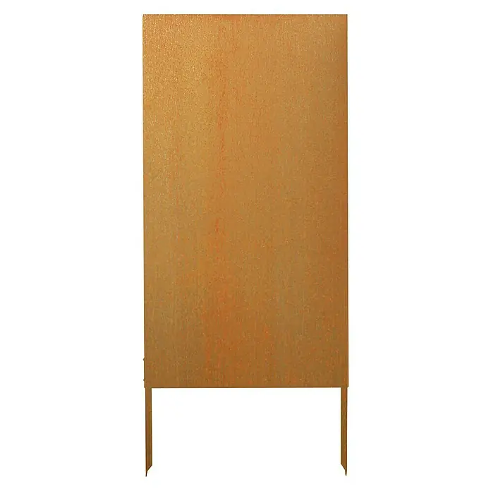 Palatino Space Vertical Sichtschutzelement Uni - 99 x 187 cm, Rostrot - Rostfarbene Metalltafel mit Standfüßen, ideal für den Außenbereich als Sichtschutz oder Dekoration. Robustes Material mit rustikalem Charme.