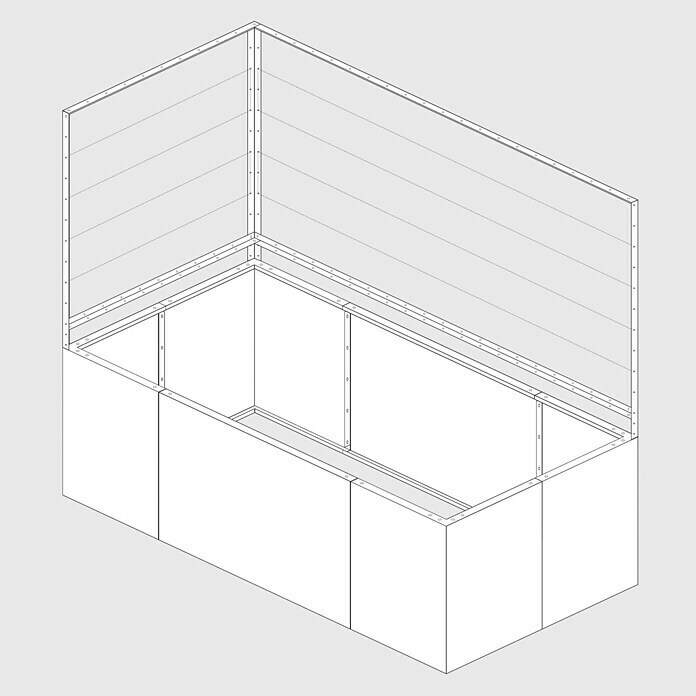 Palatino RankhilfeCortenstahl, Passend für: Palatino Urban Hochbeet L-Form, Höhe: 113 cm Sketch