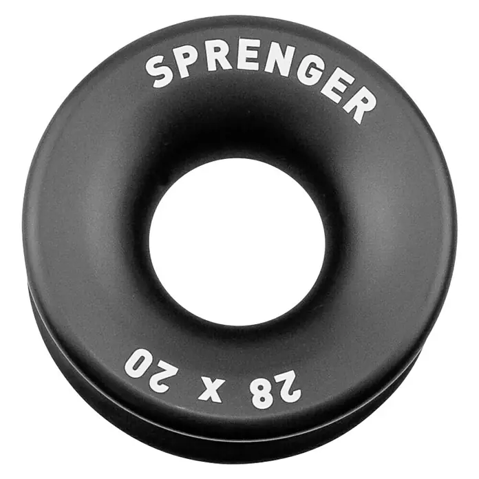 Sprenger Rundkausche - Für Seildurchmesser: 28 mm - Schwarzer Sprenger Ring 28x20, ideal für den Einsatz im Segelsport. Robuste Ausführung für hohe Belastungen auf dem Wasser.