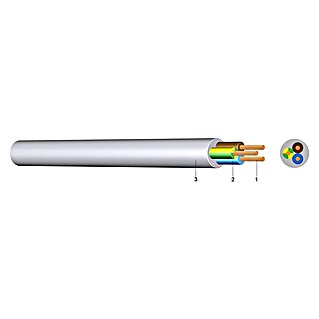 Schlauchleitung YMM-J (H05VV-F, Anzahl Adern: 3, 1,5 mm², 50 m, Grau)