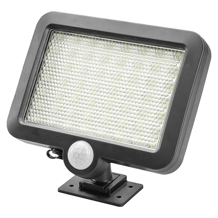 BAUHAUS Solar-Außenwandleuchte - 3 W, Schwarz, IP44, 300 lm - Ein modernes LED-Licht mit Bewegungssensor, ideal für den Außenbereich. Die schwarze Lampe ist energieeffizient und einfach zu montieren.