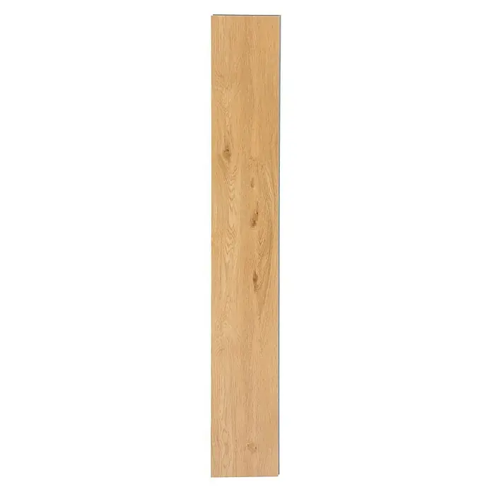 Suelo vinílico SPC Roble Natural - 1.220 x 180 x 5,5 mm, Beige, Resistente al agua - Tabla de madera clara con vetas naturales. Perfecta para un suelo cálido y acogedor. La superficie es lisa y el color es cálido.