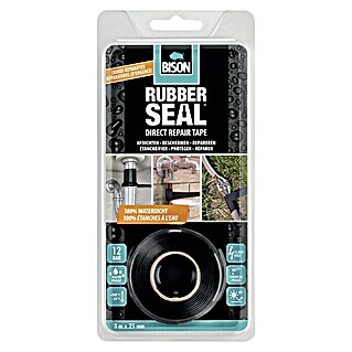 Bison Rubber Seal Reparatietape Blister 3 m x 25 mm (Zwart, Waterdicht)