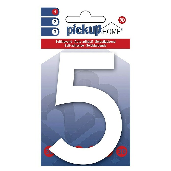 Pickup 3D Home Kućni broj Rio  (Visina: 10 cm, Plastika, Motiv: 5) | BAUHAUS
