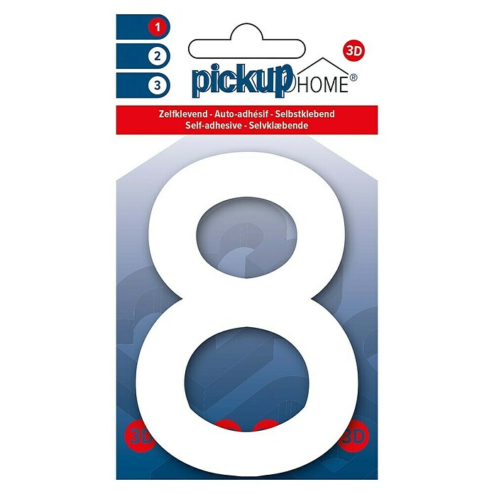 Pickup 3D Home Kućni broj Rio  (Visina: 10 cm, Plastika, Motiv: 8) | BAUHAUS