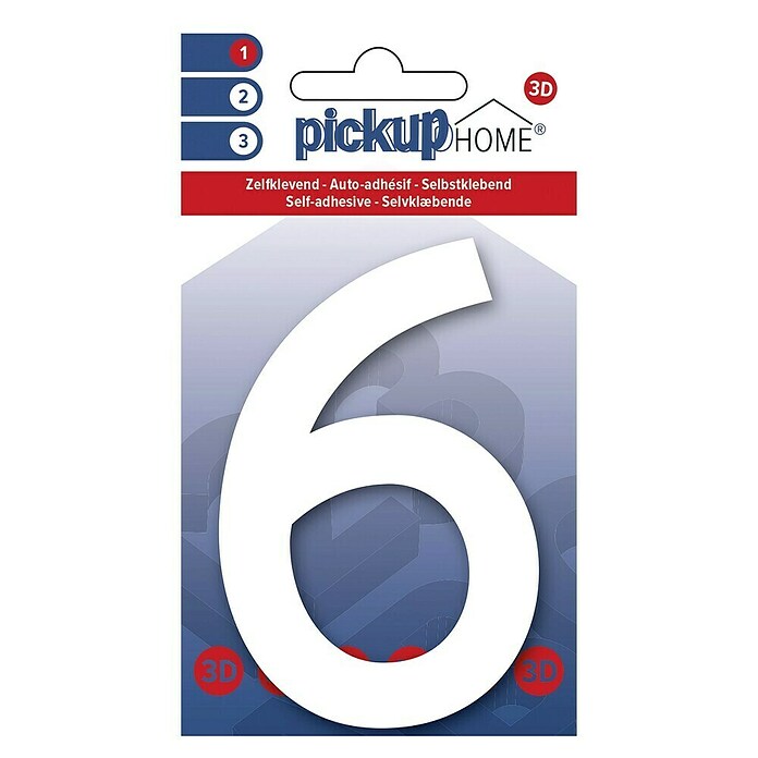Pickup 3D Home Kućni broj Rio  (Visina: 10 cm, Plastika, Motiv: 6) | BAUHAUS