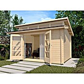 Weka Gartenhaus 158 (Außenmaß inkl. Dachüberstand (B x T): 430 x 360 cm, Holz, Natur, 11,4 m²) | BAUHAUS