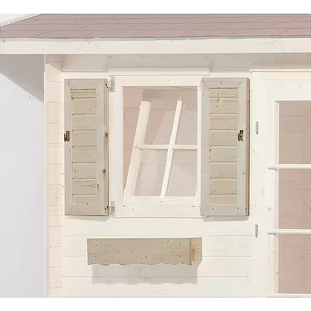 Weka  Fensterladen mit Blumenkasten