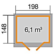 Weka Gerätehaus 325 (Holz, 2,949 m², Wandstärke: 19 mm) | BAUHAUS