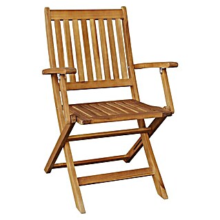 Sunfun Diana Vrtna stolica (S naslonom za ruke, Š x D x V: 55 x 58 x 90 cm, Akacija, Natur, Preklopno)