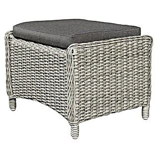 Sunfun Pauline Vrtni tabure Pauline (Do x Š x V: 50 x 45 x 37 cm, Polyrattan, Sive barve)