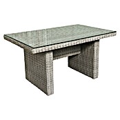 Gartenmöbel-Set Pauline (5 -tlg., Polyrattan/Glas, mit Esstisch, Bambusgrau) | BAUHAUS