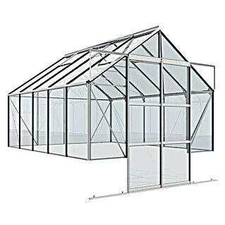 Vitavia Gewächshaus Cassandra 8300 (Außenmaß inkl. Dachüberstand (B x T): 257 x 323 cm, 3 mm, Silber)