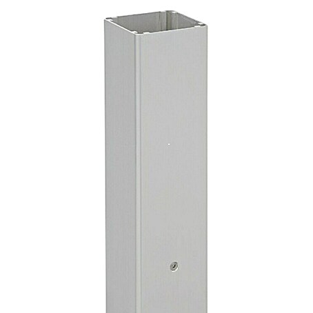 Zaunpfosten Alu eloxiert (L x B x H: 6,8 x 6,8 x 195 cm, Silber)