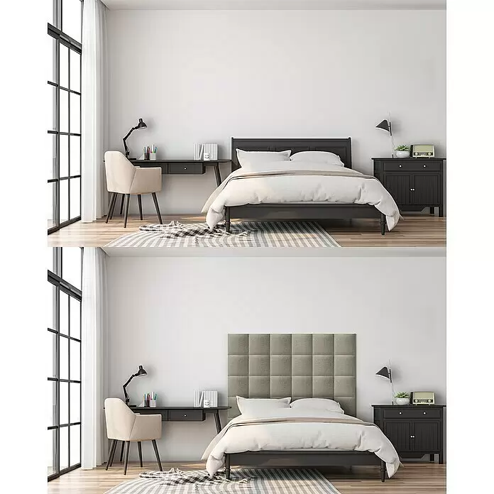 Fllow Wandpolster Inari - Taupe, L x B: 30 x 30 cm - Stimmungsaufnahme