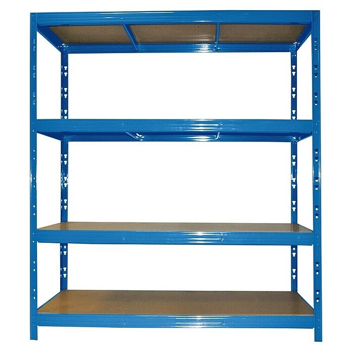 Regalux Metall-Schwerlastregal XXL (60 x 160 x 180 cm, Traglast: 350 kg/Boden, Stecken)